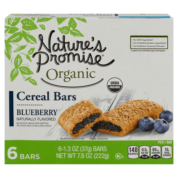 Nature'S Promise Organic Cereal Bars Blueberry