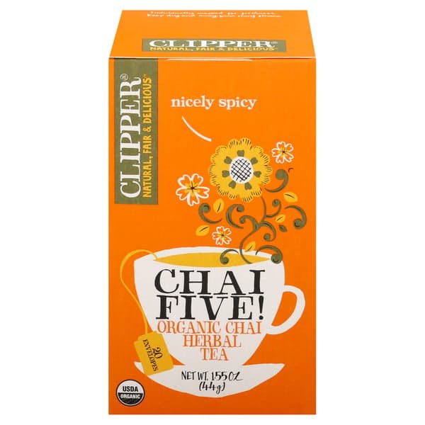 Clipper Chai Five Herbal Tea Bags Organic