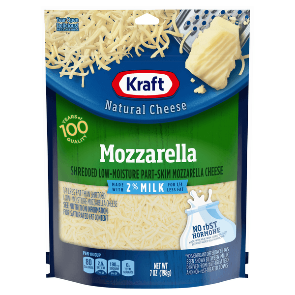 Kraft Part Skim 2% Milk Shredded Mozzarella Cheese