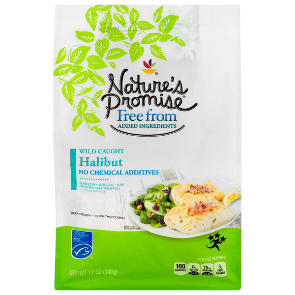 Nature'S Promise Wild Caught Boneless Skinless Halibut - Apx