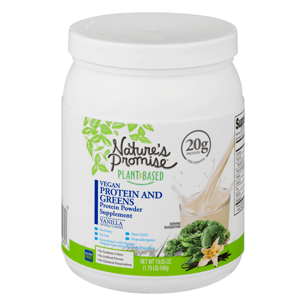 Nature'S Promise Plant-Based Protein And Greens Protein Powder Vanilla
