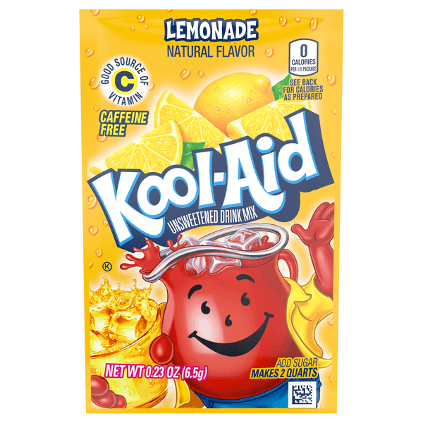 Kool-Aid Unsweetened Lemonade Naturally Flavored Powdered Soft Drink Mix