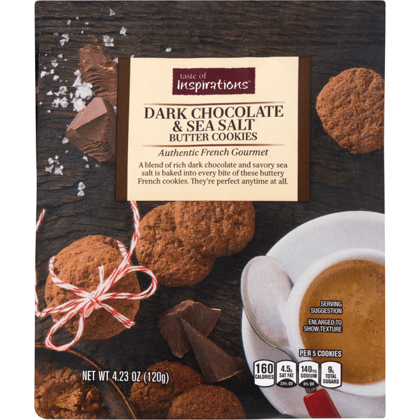 Taste Of Inspirations Butter Cookies Dark Chocolate & Sea Salt