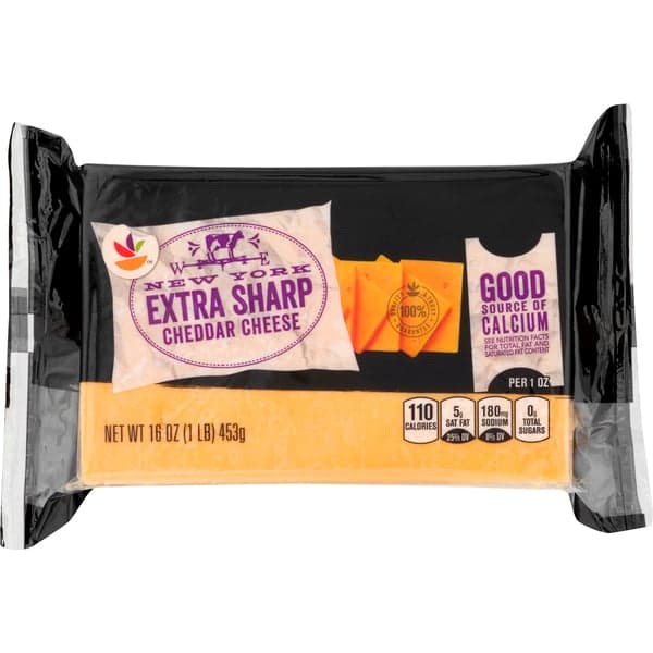 Stop & Shop New York Extra Sharp Yellow Cheddar Cheese Block