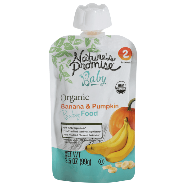 Nature'S Promise Organic Stage 2 Baby Food Banana & Pumpkin
