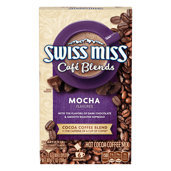 Swiss Miss Cafe Blends Hot Cocoa Coffee Mix Mocha Flavored