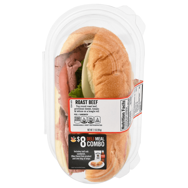Stop & Shop Deli Sandwich Roast Beef & Provolone Cheese (Half