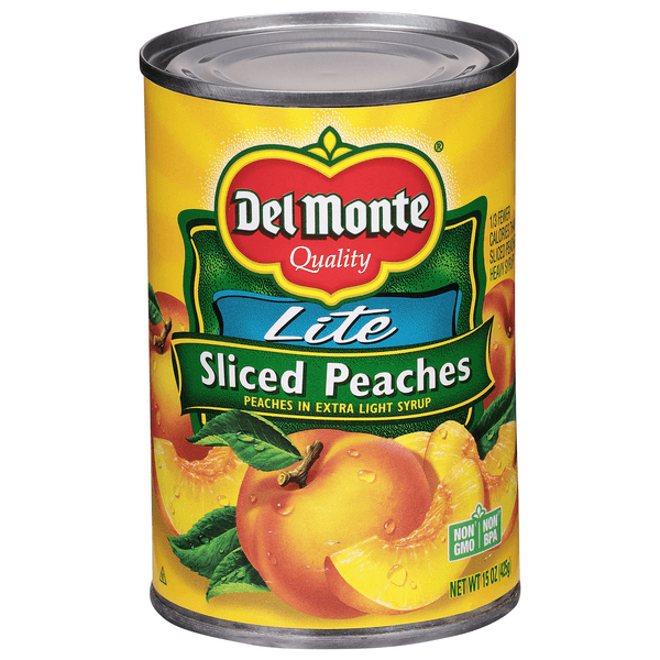 Del Monte Peaches Sliced Lite In Extra Light Syrup