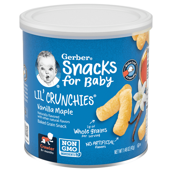 Gerber Lil' Crunchies Baked Grain Snack Vanilla Maple