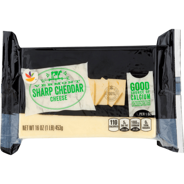 Stop & Shop Vermont Sharp White Cheddar Cheese Block