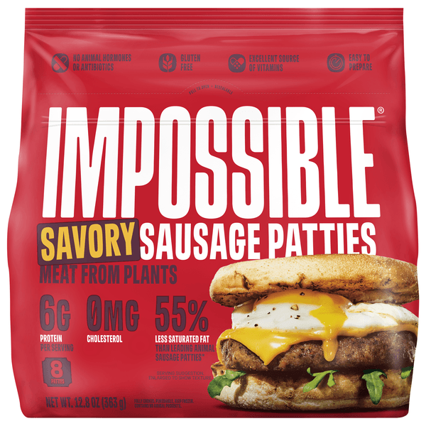 Impossible Savory Sausage Patties Made From Plants