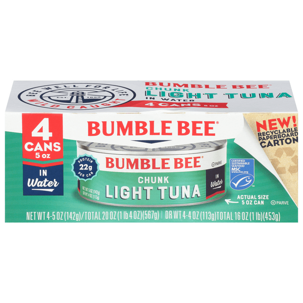Bumble Bee Chunk Light Tuna In Water