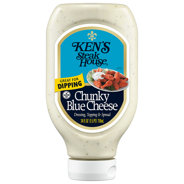 Kens Steak House Dressing Topping & Spread Blue Cheese Chunky Squeeze