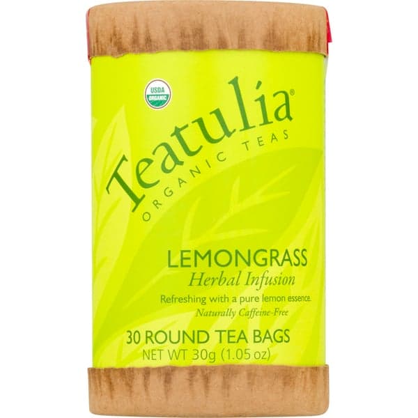 Teatulia Tea Herbal Infusion Lemongrass Naturally Caffeine Free Organic
