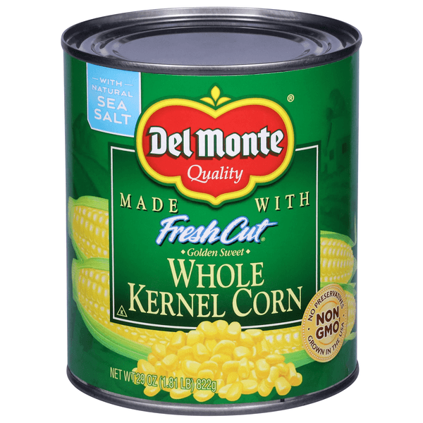 Del Monte Corn Whole Kernel Golden Sweet With Natural Sea Salt