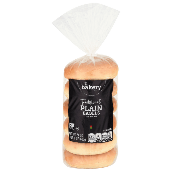 Stop & Shop The Bakery Traditional Plain Pre-Sliced Bagels