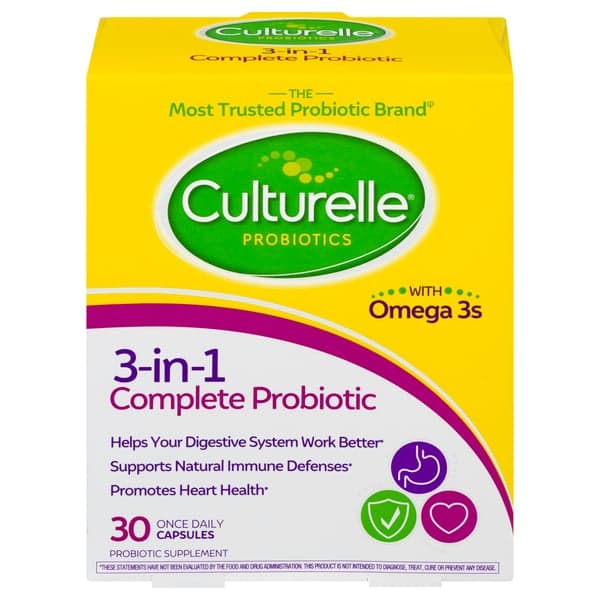 Culturelle Probiotics Pro-Well 3-In-1 Dietary Supplement Capsules