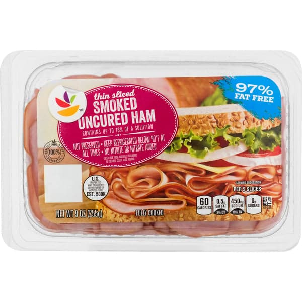 Stop & Shop Uncured Smoked Ham 97% Fat Free Thin Sliced