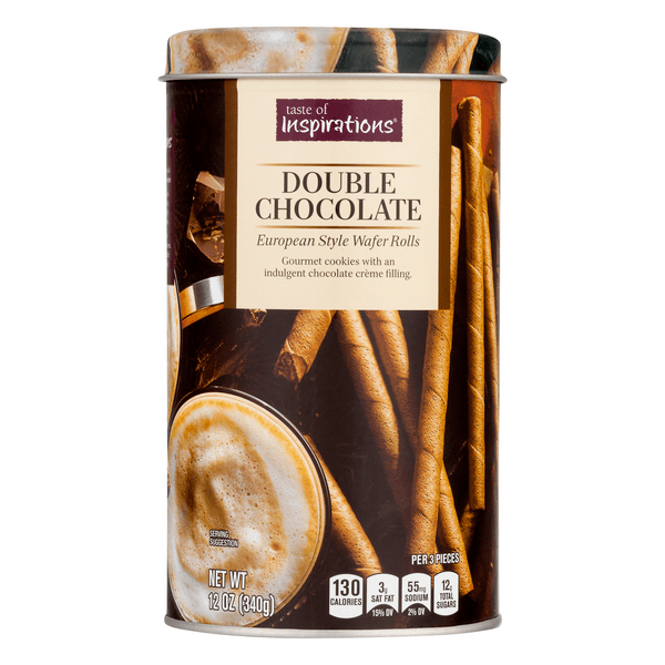 Taste Of Inspirations European Style Wafer Rolls Double Chocolate