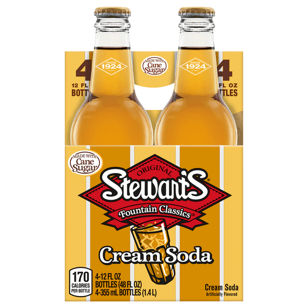 Stewart'S Made With Sugar Cream Soda Bottle