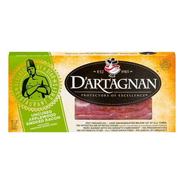 D'Artagnan Bacon Uncured Applewood Smoked