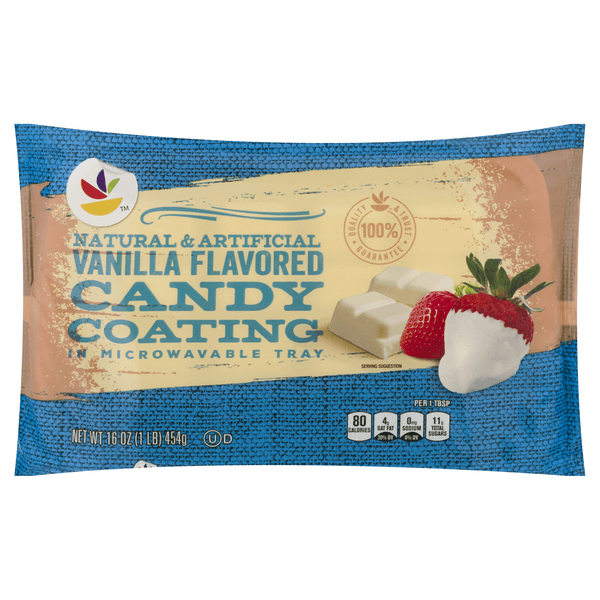 Our Brand Vanilla Flavored Candy Coating In Microwavable Tray