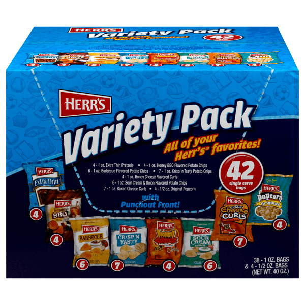 Herr'S Potato Chips And Snack Bags Variety