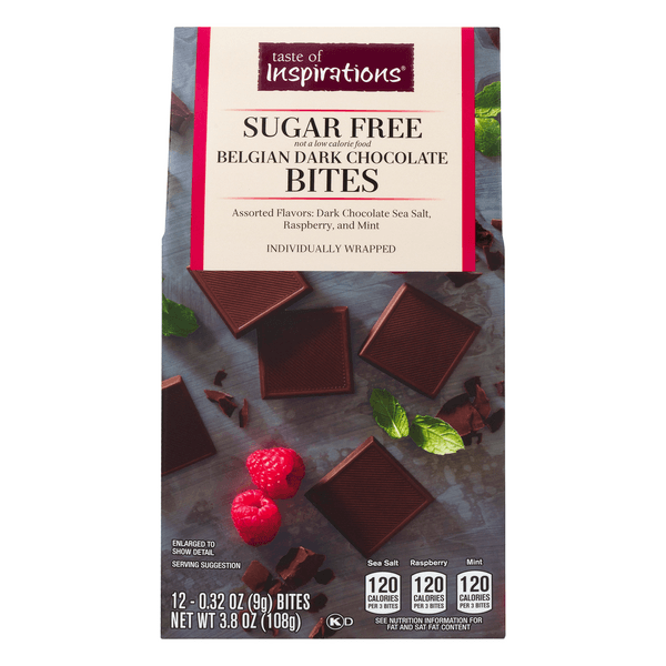 Taste Of Inspirations Belgian Dark Chocolate Bites Sugar Free