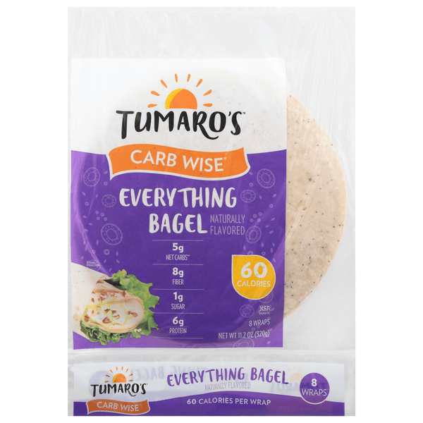 Tumaro'S Carb Wise Everything Bagel Wraps
