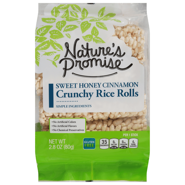 Nature'S Promise Crunchy Rice Rolls Sweet Honey Cinnamon