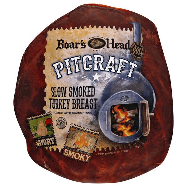 Boar'S Head Pitcraft Turkey Breast Slow Smoked (Thin Sliced