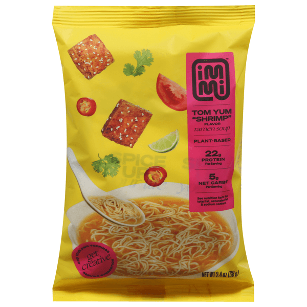 Immi Tom Yum Shrimp Flavor Ramen Soup Plant Based