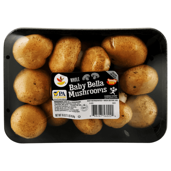 Our Brand Whole Baby Bella Mushrooms Family Size