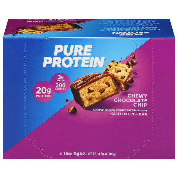 Pure Protein Bar Chewy Chocolate Chip Gluten Free