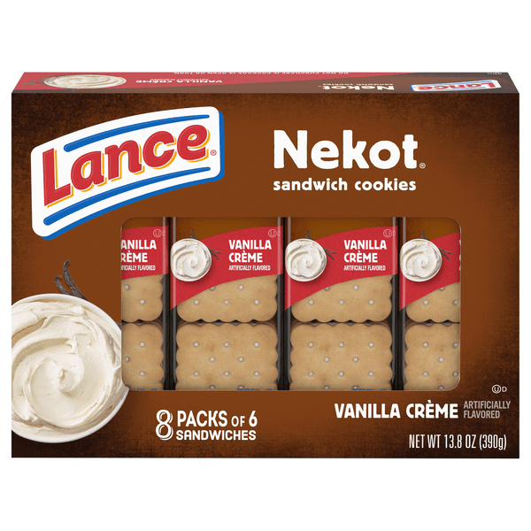 Lance Nekot Sandwich Cookies Vanilla Creme