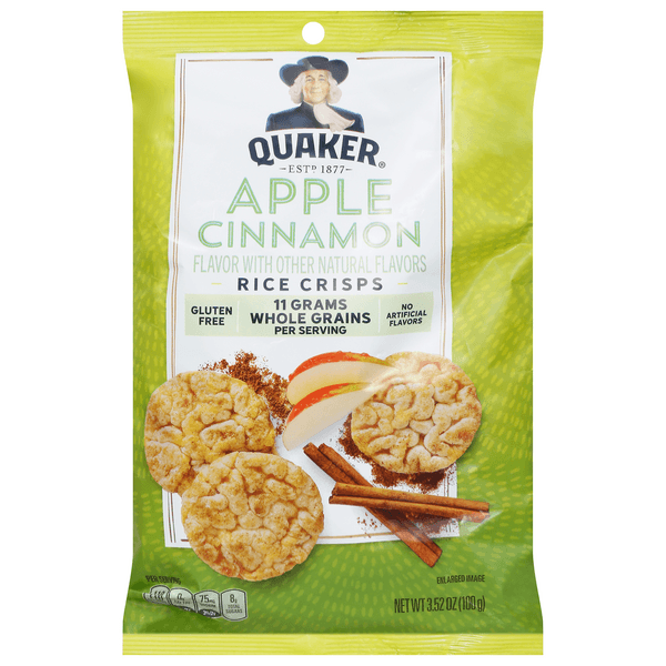 Quaker Popped Rice Crisps Gluten Free Apple Cinnamon