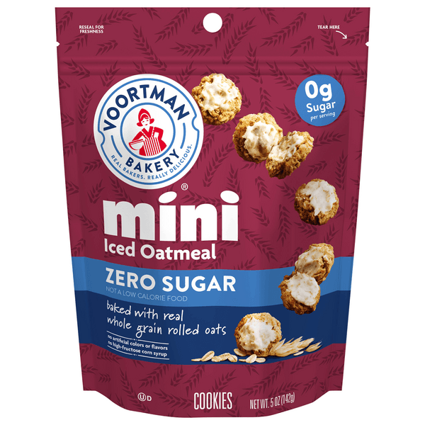 Voortman Bakery Mini Iced Oatmeal Cookies Sugar Free