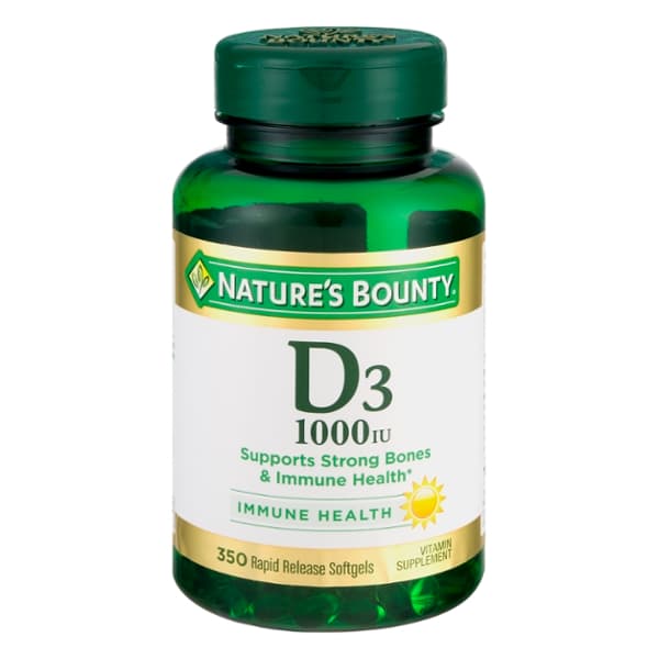 Nature'S Bounty Vitamin D3-1000 Iu High Potency Softgels