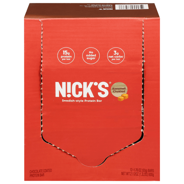 Nick'S Keto Swedish-Style Snack Bar Karamell Choklad