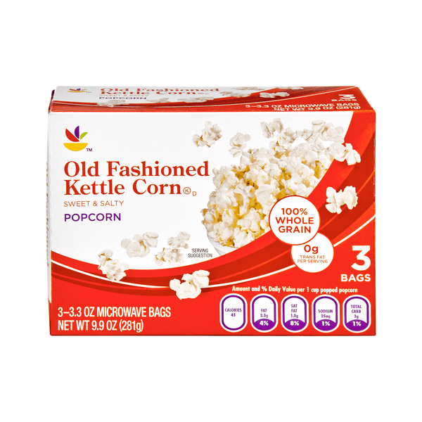 Stop & Shop Microwave Popcorn Kettle Corn Old Fashioned