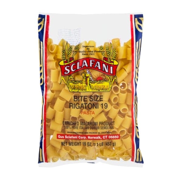 Sclafani Rigatoni Pasta Bite Size