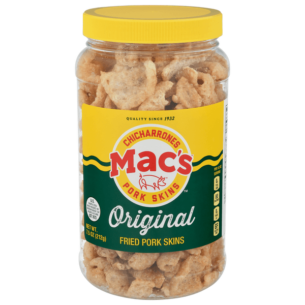 Mac'S Chicharrones Fried Pork Skins Original