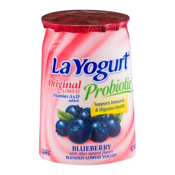 La Yogurt Probiotic Blueberry Blended Low Fat Yogurt