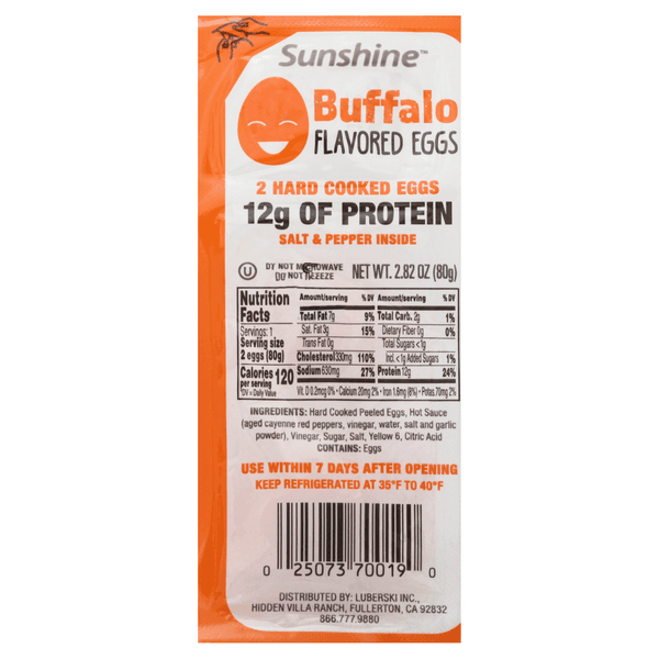 Sunshine Buffalo Hard Cooked Eggs