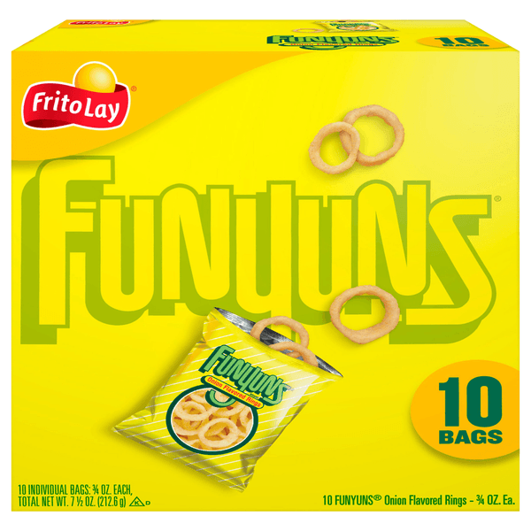 Frito Lay Funyuns Onion Flavored Rings, 10 Bags