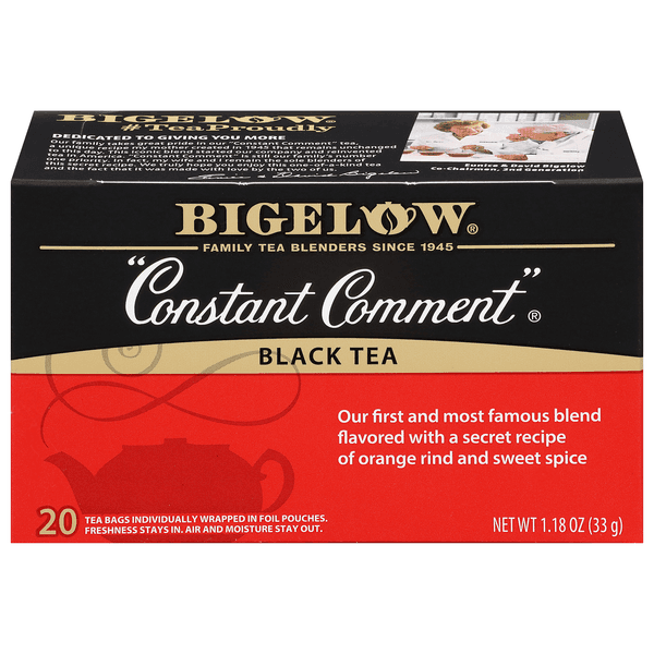 Bigelow Constant Comment Tea Bags Flavored With Rind Of Oranges And Spice
