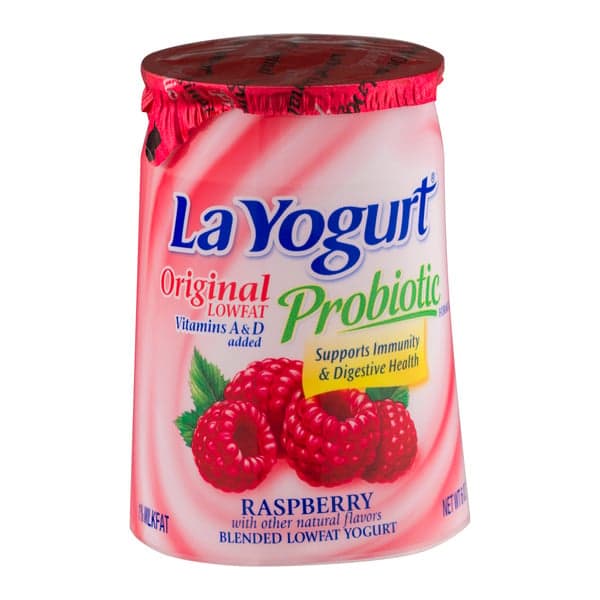 La Yogurt Original Low Fat Probiotic Raspberry Blended Yogurt