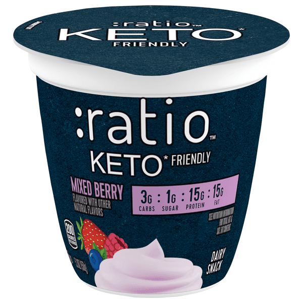 :Ratio Keto Friendly Mixed Berry Dairy Yogurt Snack
