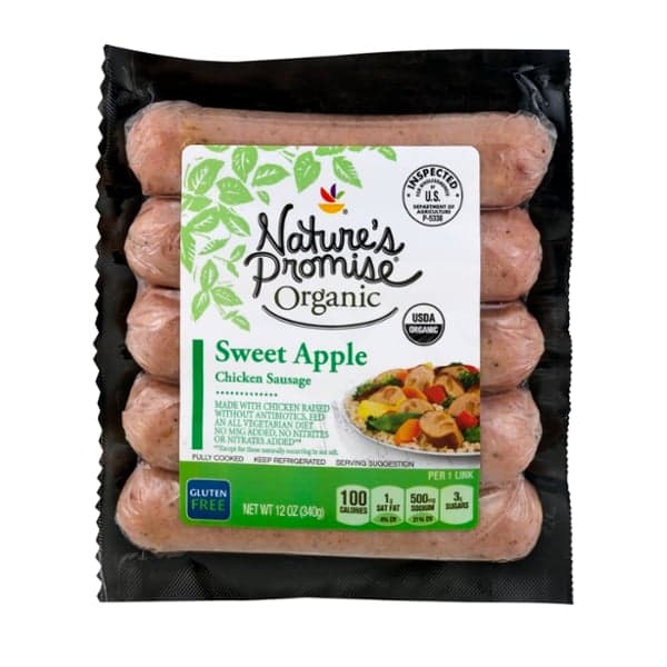 Nature'S Promise Organic Sweet Apple Chicken Sausage
