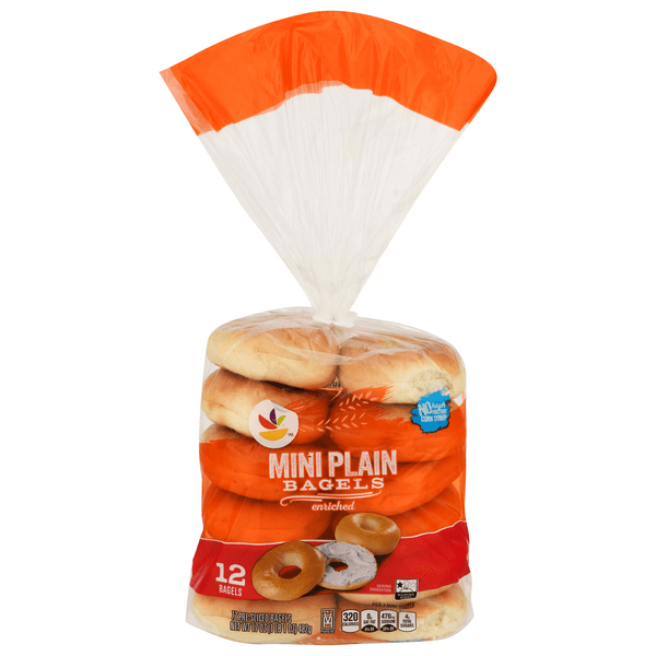 Stop & Shop Mini Plain Pre-Sliced Bagels